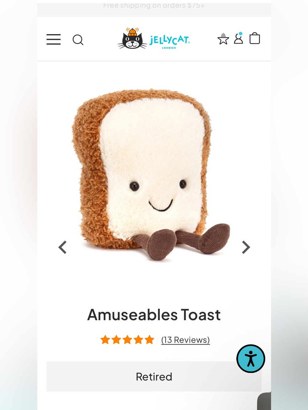 Jellycat Small Toast